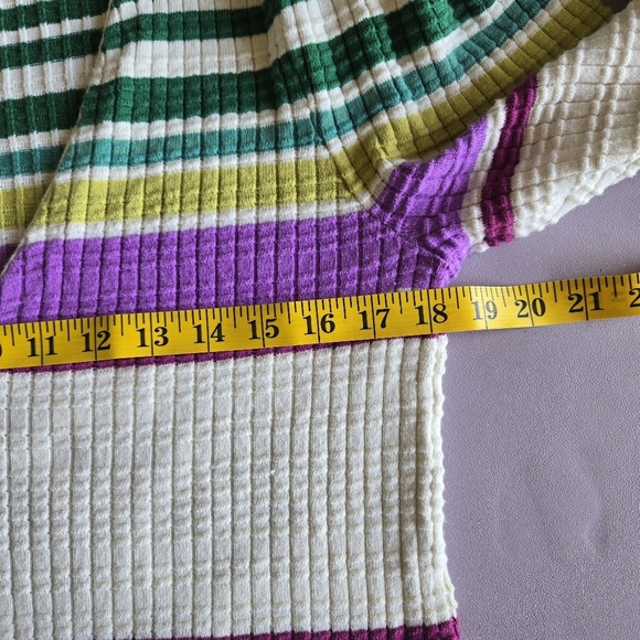 Free People Gidget Sweater Mini Dress Women's L Preppy‎ Coastal Nautical - Picture 9 of 12